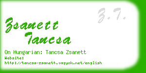 zsanett tancsa business card